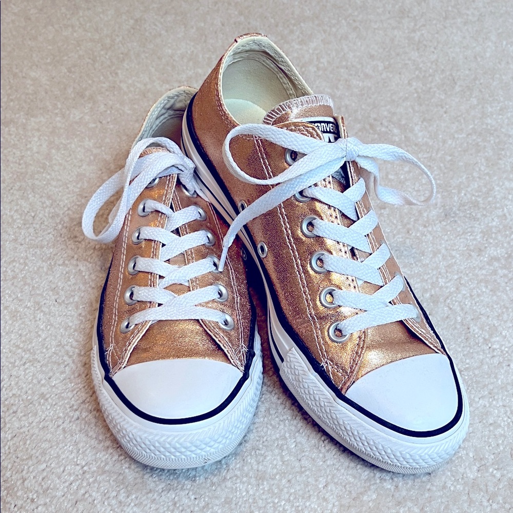 Converse Metallic Sunset gold, rose gold Women’s size 7